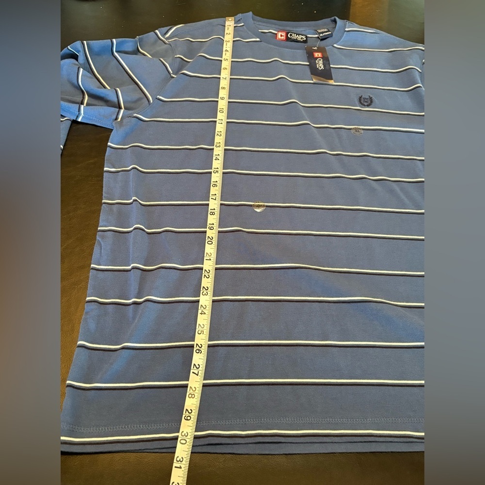 Chaps Navy and White Striped Long Sleeve Shirt NWT size XL - Picture 8 of 9